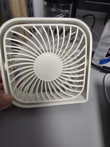 White Square Electric Fan
