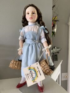 Dorothy Wizard of Oz Doll with Two Wicker Baskets