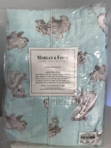 Packaged Turquoise Floral Textile