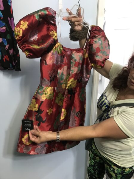 Twice As Nice Floral Puff-Sleeve Dress, Size XS