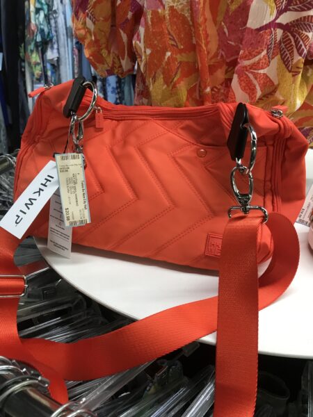 Red Quilted Shoulder Crossbody Bag with Adjustable Strap