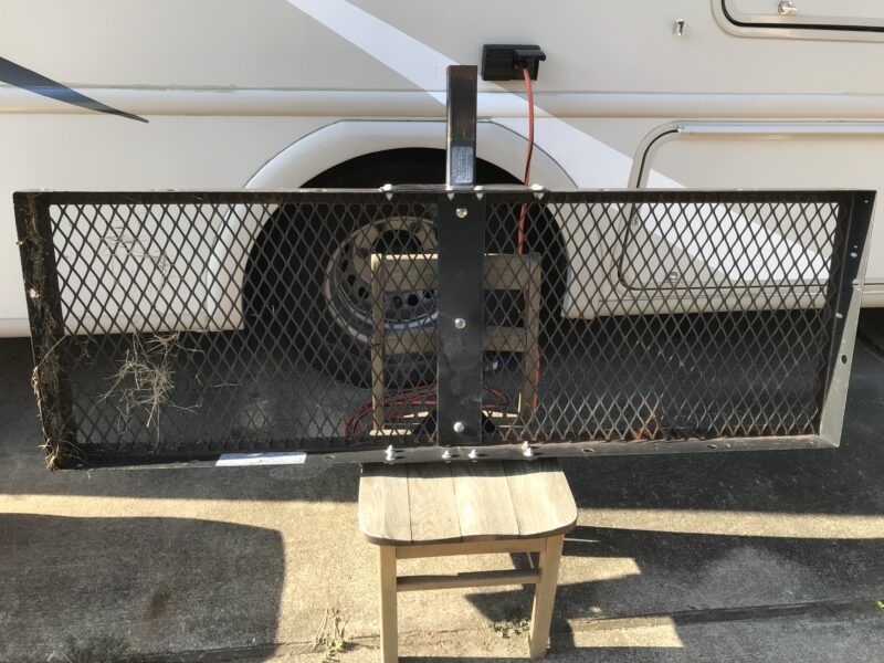 Steel Hitch-Mounted Mesh Cargo Carrier Basket