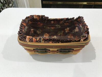 Longaberger Woven Basket Set with Fabric Liners, 3 Piece