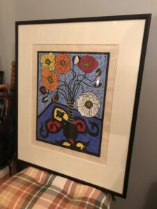 Framed Colorful Floral Still Life Print